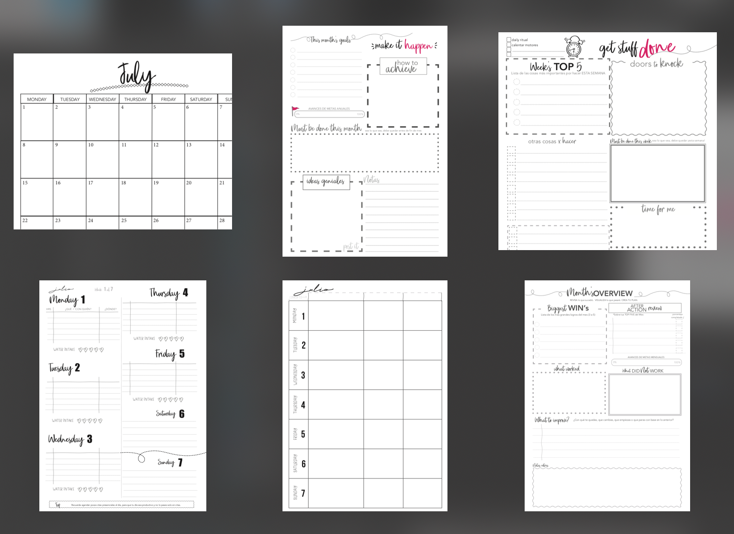 GOAL MONTHLY PLANNER- SCARPE DIEM - AGOSTO a DICIEMBRE 2019 - Image 3