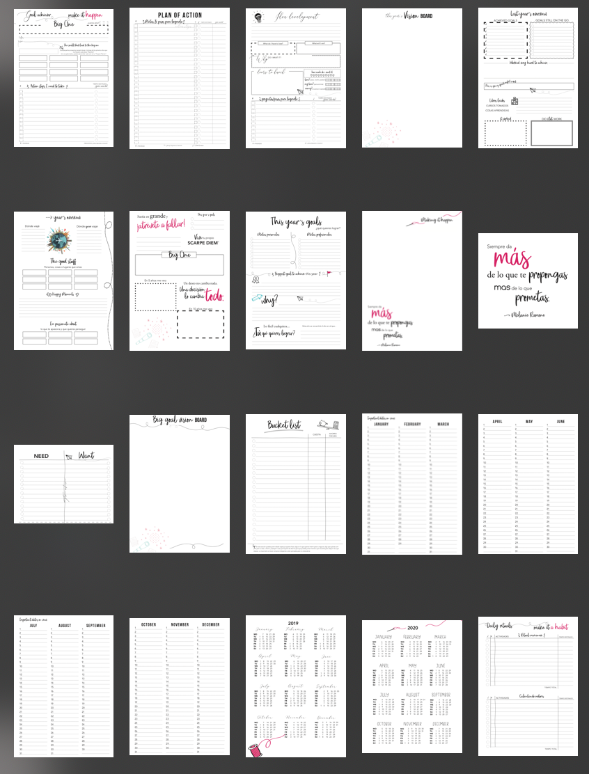 PROYECT & GOAL TRACKER BUNDLE- SCARPE DIEM - Image 2