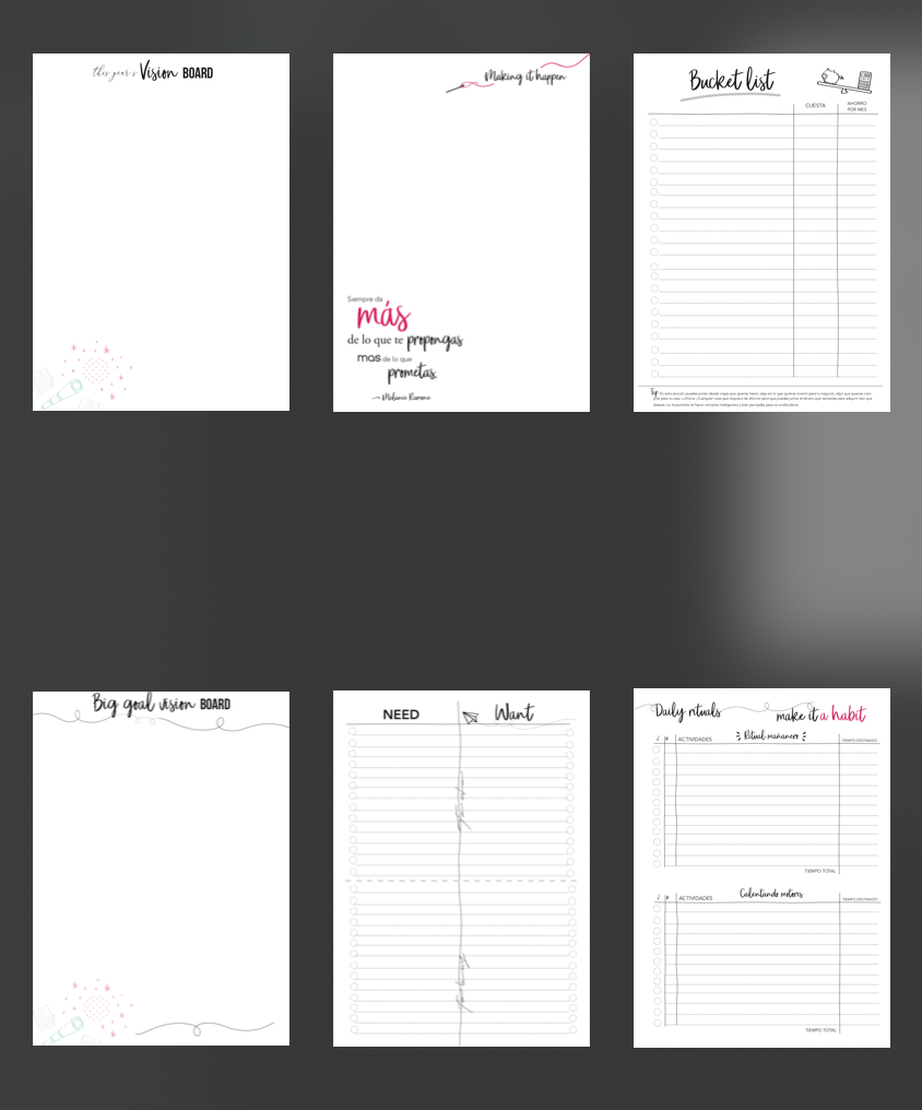 PROYECT & GOAL TRACKER BUNDLE- SCARPE DIEM - Image 6