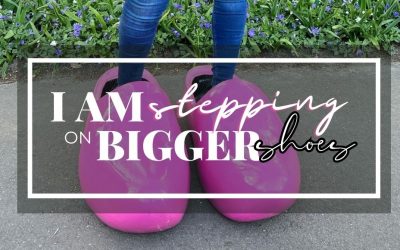 I am stepping on bigger shoes